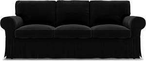 Bemz IKEA - Hoes voor 3-zitsslaapbank Ektorp, Black, Fluweel