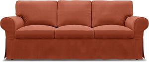Bemz IKEA - Hoes voor 3-zitsslaapbank Ektorp, Burnt Orange, Linnen