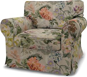 Bemz IKEA - Hoes voor fauteuil Ektorp, Delft Flower - Tuberose, Linnen