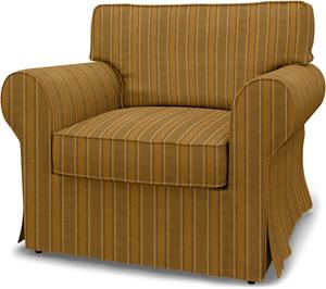 Bemz IKEA - Hoes voor fauteuil Ektorp, Mustard Stripe, Moody Seventies Collection