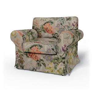 Bemz IKEA - Hoes voor fauteuil Ektorp, Delft Flower - Tuberose, Linnen