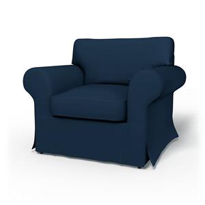 Bemz IKEA - Hoes voor fauteuil Ektorp, Deep Navy Blue, Katoen
