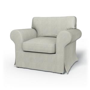 Bemz IKEA - Hoes voor fauteuil Ektorp, Silver Grey, Katoen