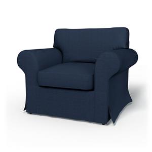 Bemz IKEA - Hoes voor fauteuil Ektorp, Navy Blue, Linnen
