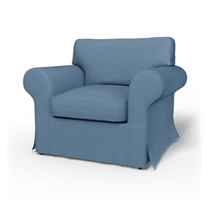 Bemz IKEA - Hoes voor fauteuil Ektorp, Vintage Blue, Linnen