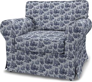 Bemz IKEA - Hoes voor fauteuil Ektorp, Dark Blue, BOUCLÉ EN TEXTUUR