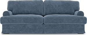 Bemz IKEA - Hoes voor 3-zitsbank Ekeskog, Mineral Blue, Fluweel