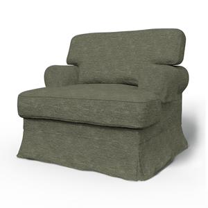 Bemz IKEA - Hoes voor fauteuil Ekeskog, Green Grey, Fluweel
