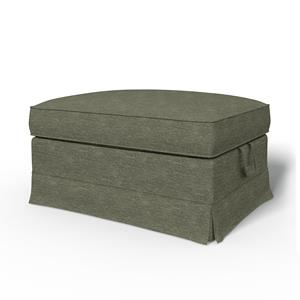 Bemz IKEA - Hoes voor voetenbank Ektorp, Green Grey, Fluweel