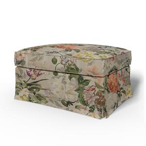 Bemz IKEA - Hoes voor voetenbank Ektorp, Delft Flower - Tuberose, Linnen