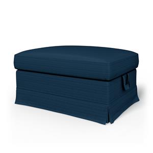 Bemz IKEA - Hoes voor voetenbank Ektorp, Denim Blue, Moody Seventies Collection
