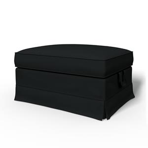 Bemz IKEA - Hoes voor voetenbank Ektorp, Jet Black, Katoen