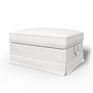 Bemz IKEA - Hoes voor voetenbank Ektorp, Absolute White, Katoen