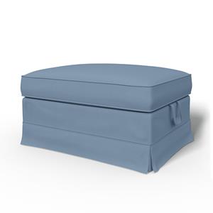 Bemz IKEA - Hoes voor voetenbank Ektorp, Dusty Blue, Katoen