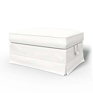 Bemz IKEA - Hoes voor voetenbank Ektorp, Absolute White, Linnen
