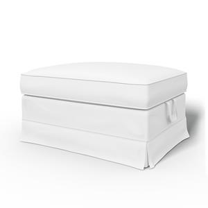 Bemz IKEA - Hoes voor voetenbank Ektorp, Absolute White, Linnen