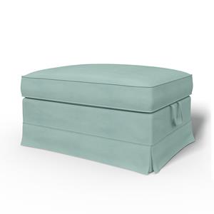 Bemz IKEA - Hoes voor voetenbank Ektorp, Mineral Blue, Linnen