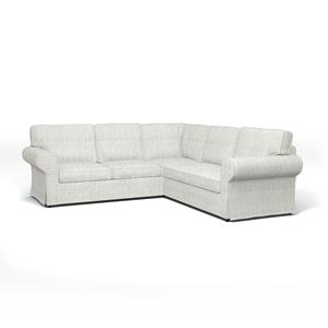 Bemz IKEA - Hoes voor 4-zitshoekbank Ektorp, Ivory, BOUCLÉ EN TEXTUUR