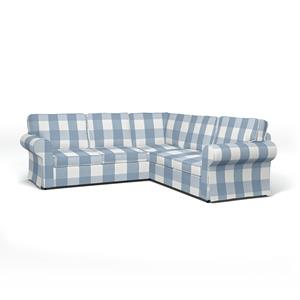 Bemz IKEA - Hoes voor 4-zitshoekbank Ektorp, Sky Blue, Linnen