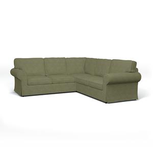 Bemz IKEA - Hoes voor 4-zitshoekbank Ektorp, Meadow Green, BOUCLÉ EN TEXTUUR