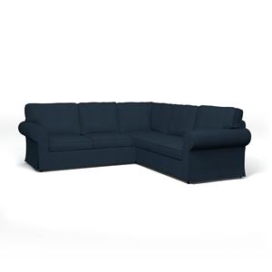 Bemz IKEA - Hoes voor 4-zitshoekbank Ektorp, Navy Blue, Katoen