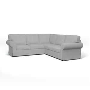 Bemz IKEA - Hoes voor 4-zitshoekbank Ektorp, Silver Grey, Katoen