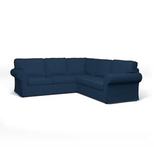 Bemz IKEA - Hoes voor 4-zitshoekbank Ektorp, Deep Navy Blue, Katoen