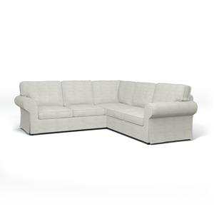 Bemz IKEA - Hoes voor 4-zitshoekbank Ektorp, Silver Grey, Katoen