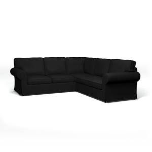 Bemz IKEA - Hoes voor 4-zitshoekbank Ektorp, Black, Fluweel
