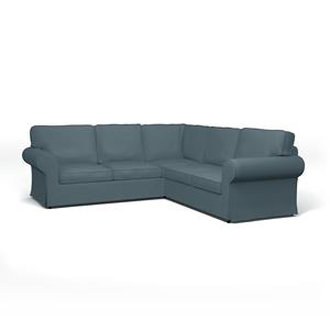Bemz IKEA - Hoes voor 4-zitshoekbank Ektorp, Duck Egg, Fluweel