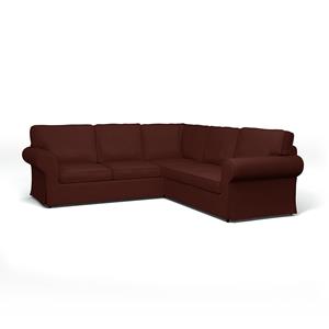 Bemz IKEA - Hoes voor 4-zitshoekbank Ektorp, Ground Coffee, Fluweel