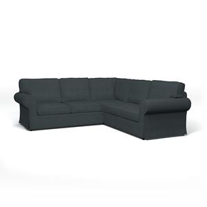Bemz IKEA - Hoes voor 4-zitshoekbank Ektorp, Graphite Grey, Linnen