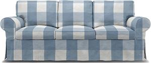 Bemz IKEA - Hoes voor 3-zitsbank Ektorp, Sky Blue, Linnen