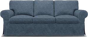 Bemz IKEA - Hoes voor 3-zitsbank Ektorp, Mineral Blue, Fluweel