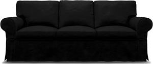Bemz IKEA - Hoes voor 3-zitsbank Ektorp, Black, Fluweel