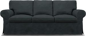 Bemz IKEA - Hoes voor 3-zitsbank Ektorp, Graphite Grey, Linnen