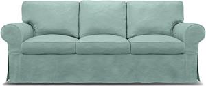 Bemz IKEA - Hoes voor 3-zitsbank Ektorp, Mineral Blue, Linnen