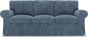 Bemz IKEA - Hoes voor 3-zitsbank Ektorp, Mineral Blue, Fluweel
