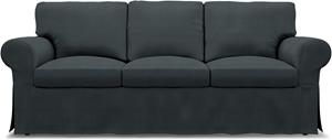Bemz IKEA - Hoes voor 3-zitsbank Ektorp, Graphite Grey, Linnen