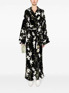 Bernadette Jurk met bloemenprint - Zwart