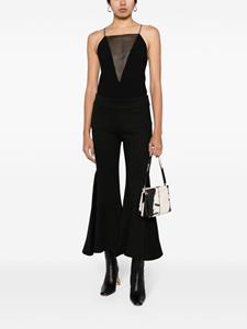 Rodebjer Cropped flared broek - Zwart