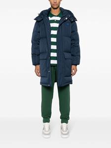 Maison Kitsuné Fox-appliqué padded coat - Blauw