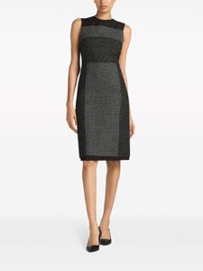 St. John round-neck tweed dress - Grijs