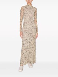 Rosetta Getty Jurk met abstracte print - Beige