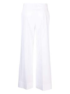 P.A.R.O.S.H. High waist broek met wijde pijpen - Wit
