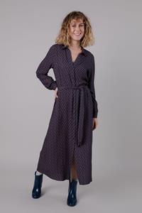 Brava Fabrics Damen vegan Langes Kleid Lippen Pflaume