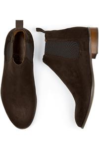 Will's Vegan Store Herren vegan Chelsea Boots Dunkelbraunes Veganes Wildleder