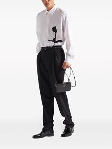 Prada Brique kleine geborstelde crossbodytas - Zwart