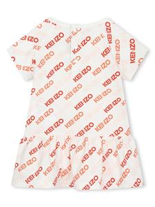 Kenzo Kids Jurk met logoprint - Beige