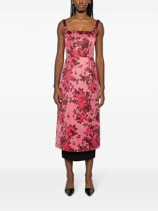 Emilia Wickstead Tiffany floral-print taffeta dress - Roze